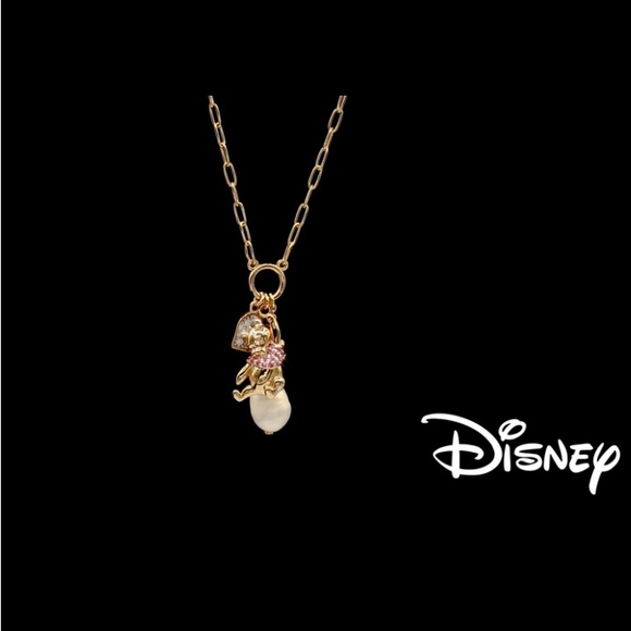 18k Disney Winnie the Pooh Pearl Charm Necklace - Picture 4 of 7